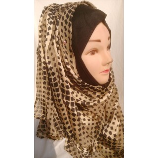 Satin stripped  Mariam hijab- Georgette Fabric 